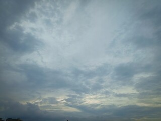Beautiful sky background clouds. Light skies are painted in blue sky. Images of clouds in the sky airspace.
