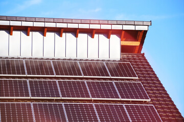 Single family house with solar system or photovoltaic system