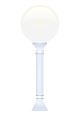 Retro outdoor light. vector illustration