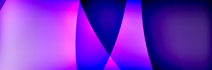 Fluid gradient neon color waves, vector abstract background