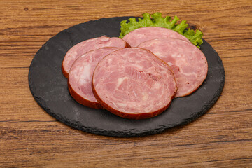 Slices of pork meat ham
