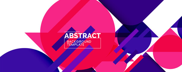 Simple circles and triangles abstract background. Vector illustration for covers, banners, flyers and posters and other designs