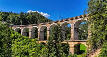 Fototapeta na wymiar Railway Viaduct Semmering Kalte Rinne