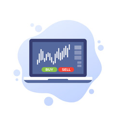 trading, forex and stock market, vector