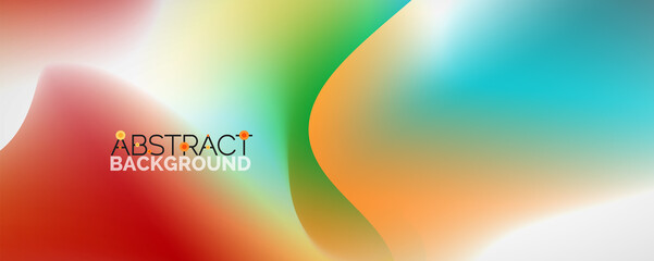 Fluid color gradient abstract background, trendy colorful wallpaper. Vector illustration for placards, brochures, posters, banners and covers