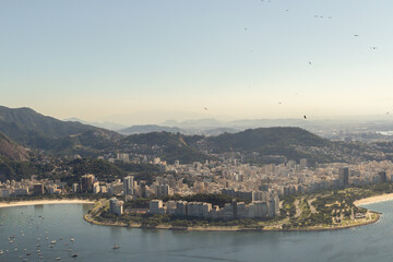 Fototapeta na wymiar Scenic view down to the City of Rio de Janeiro in Brazil