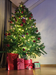 Christmas tree with gift boxes