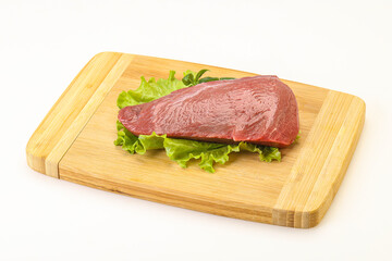 Raw beef piece for cooking