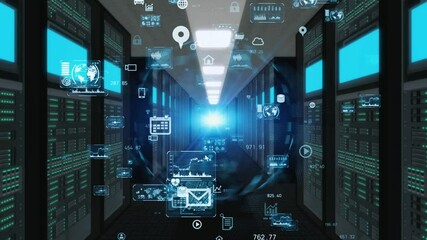 データセンター　サーバルーム - Powered by Adobe