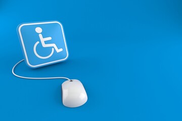 Handicap symbol with computer mouse
