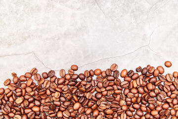 Background from coffee grains natural , the top view