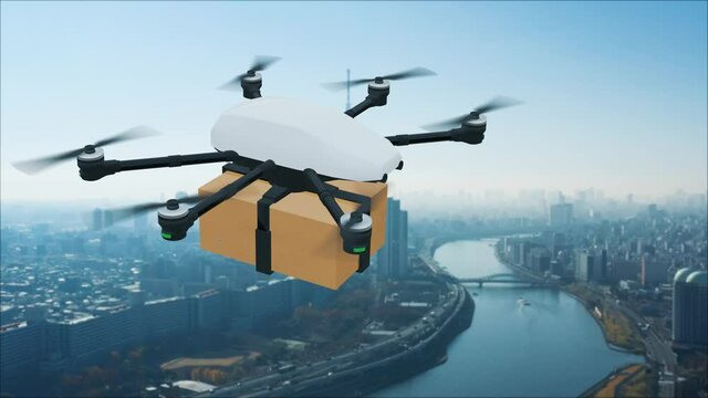 ドローン配送イメージ　ドローン宅配サービス