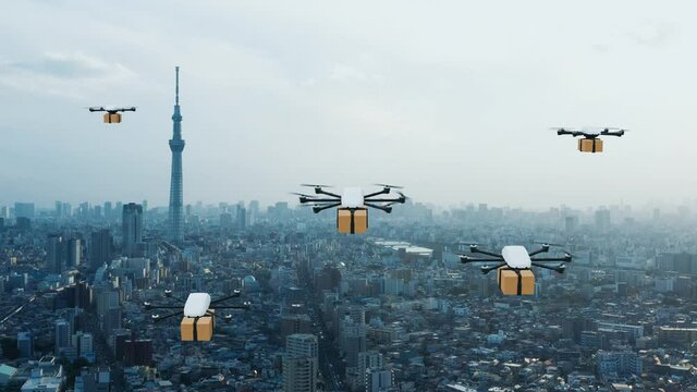 ドローン配送イメージ　ドローン配達サービス