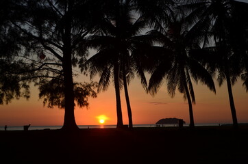 Marvelous sunset in the tropics
