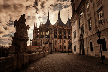 Cathedral in Kutna Hora - protected by UNESCO - obrazy, fototapety, plakaty