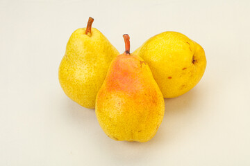 Fresh sweet pear over background