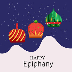 Vector illustration of a Background for Happy Epiphany (Epiphany is a Christian festival).
