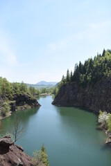 lake in the mountains in summer