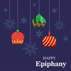 Vector illustration of a Background for Happy Epiphany (Epiphany is a Christian festival).