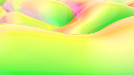 Beautiful abstract organic Lava  background for social and corporate media. Bright color combinations. 3d rendering