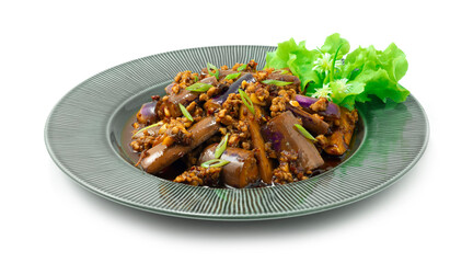 Chinese Eggplants Stir Fried with Minced Pork
