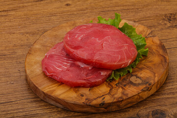 Raw tuna steak for grill
