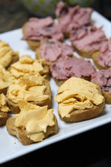 bread with pate of two types