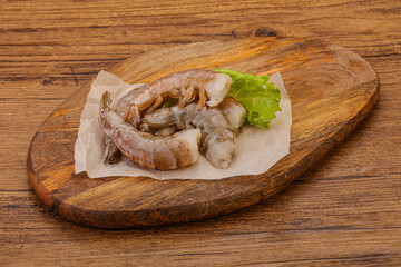 Raw tiger prawn for cooking