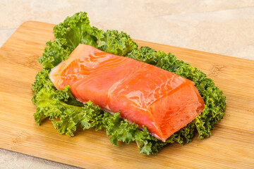 Salmon fillet slice for cooking