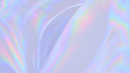 Abstract digital fabric. Sci-fi background.  Holographic neon foil. 3D illustration
