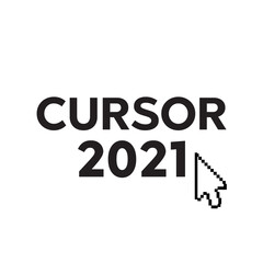 Pixel cursors icons. Hand arrow web cursor vector