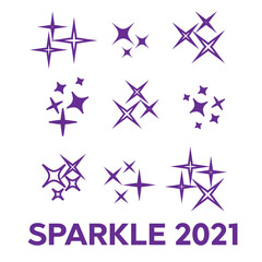 Bright firework, decoration twinkle, shiny flash. Glowing light effect star. Sparkle lights vector