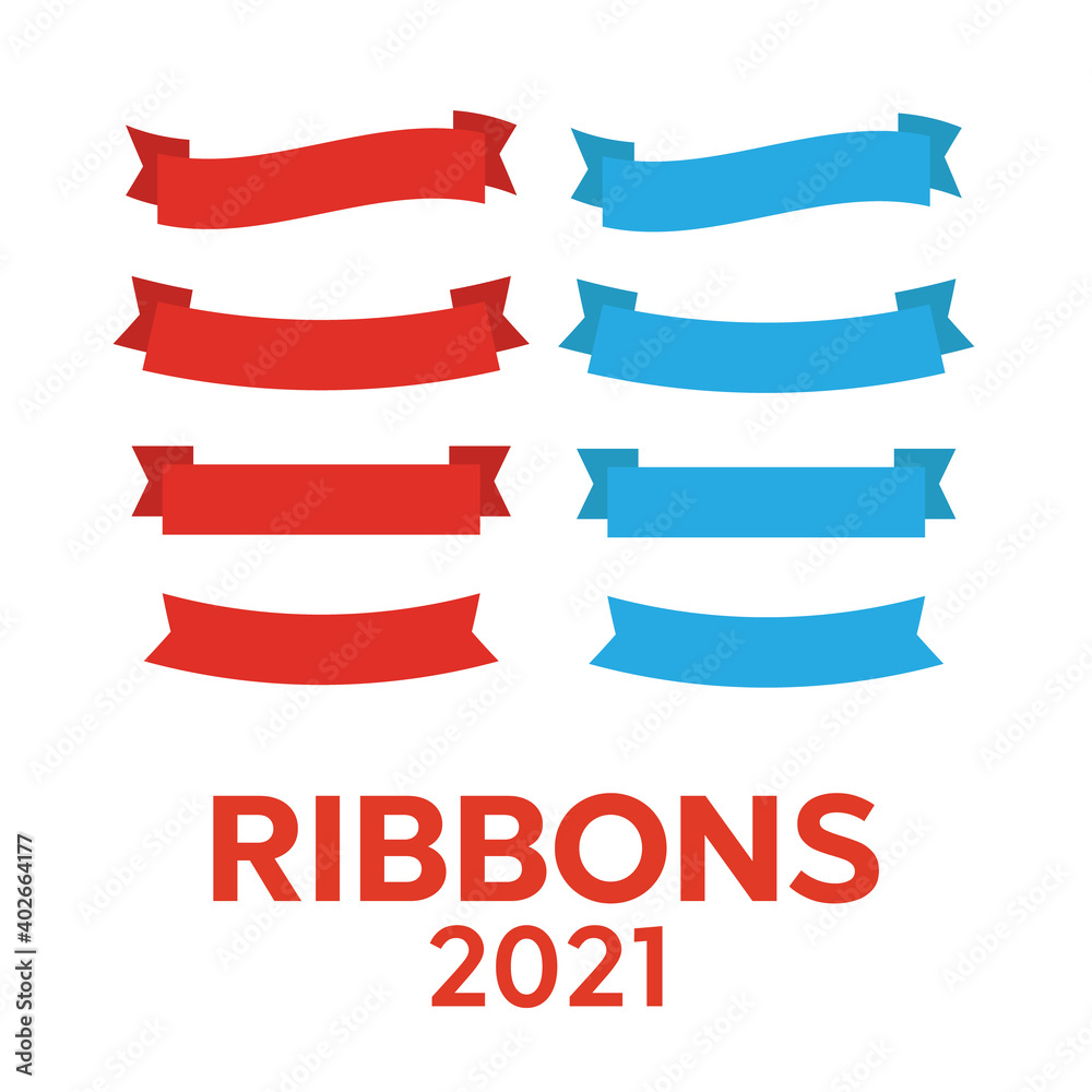 Wall mural retro vector banner ribbons and badges for sale. banner ribbon vector set