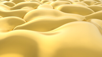 Beautiful Gold satin or silk background. Gold digital fabric background. Gold texture. 3d rendering