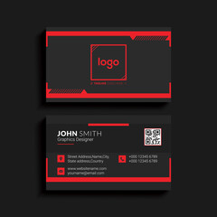 dark business card modern design. Luxury vector business card template. Premium design. Elegant corporate identity.