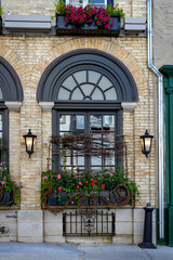 Fototapeta na wymiar Stylish window image from Quebec, Canada