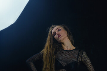 Female fashion session in studio