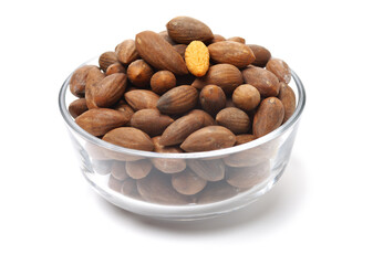 Torreya grandis seeds nut on white background