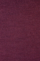 Purple wool knitted canvas, hand knit, plain knitting, clouseup, horizontal photo