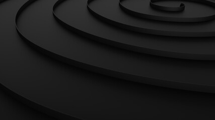 abstract black background. Template Illustration. 3d rendering