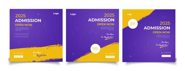 School education admission social media post and web banner template