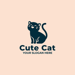 Cute Cat Logo Mascot Design