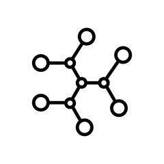 Molecule line icon