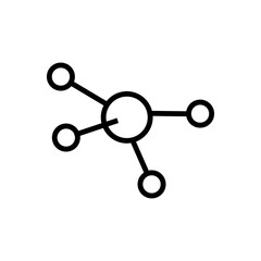 Molecule line icon