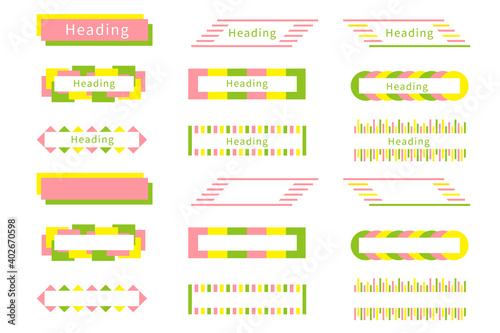 タイトル 見出し 表題 名前 北欧 装飾 枠 バナー フレーム Ai Eps ベクター素材 Wall Mural Sozyer