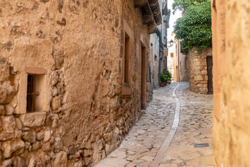 Fototapeta na wymiar Sepulveda, Segovia, medieval village street