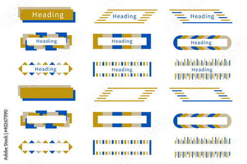 タイトル 見出し 表題 名前 北欧 装飾 枠 バナー フレーム Ai Eps ベクター素材 Abstract Wall Mural Abstra Sozyer