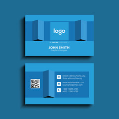 Modern business card template design. abstract. Contact card for the company. Two sided background. Vector illustration.