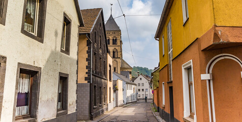 Fototapeta premium Panorama of a street in the old part of Andernach, Germany