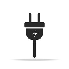 editable plug icon on white background. vector eps 10